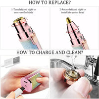 3-in-1 Flawless Painless Precision LED Facial Trimmer – Rechargeable & Portable