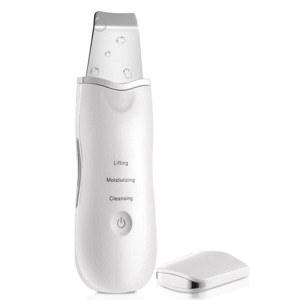 3-in-1 Ultrasonic Facial Scrubber – Deep Cleansing, Blackhead Remover & Skin Lifting Device (Rechargeable)